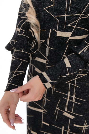 Платье "Эстетика вкуса" (черное) П8753