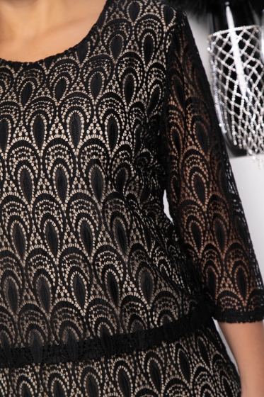 Платье "Великолепный век" (беж/блэк) П7935