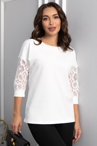 Джемпер В гармонии с собой НЬЮ (молочный) Б14117-48М