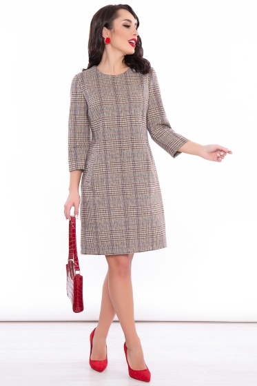 Платье "Жаклин" (клетка) П3157