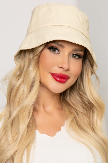 Панама из экокожи (айвори) ПЭ1