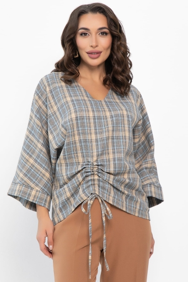 Блуза Ватсон (серо-бежевая) Б14150-12М