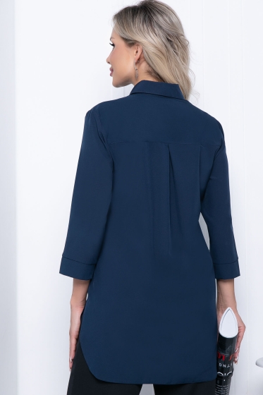 Блуза "Ирэн" (темно-синяя) Б7131