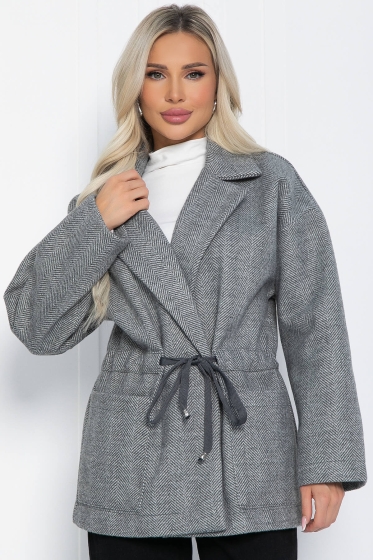 Пальто- пиджак (светло-серое) Б12399-7