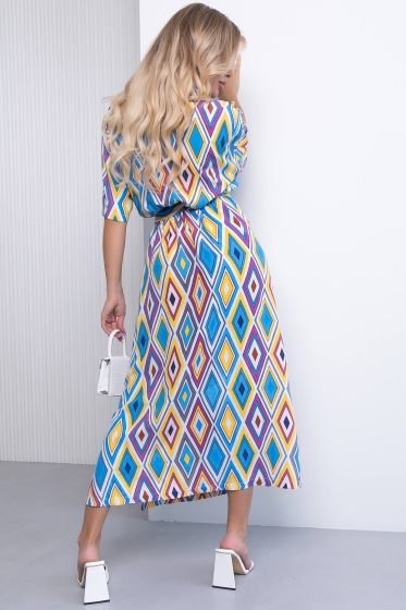 Платье "Имани" (геометрия/мультиколор) П7044