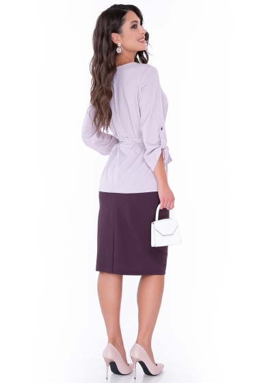 Костюм "Стиль жизни" (розовая пудра, бордо) К2619