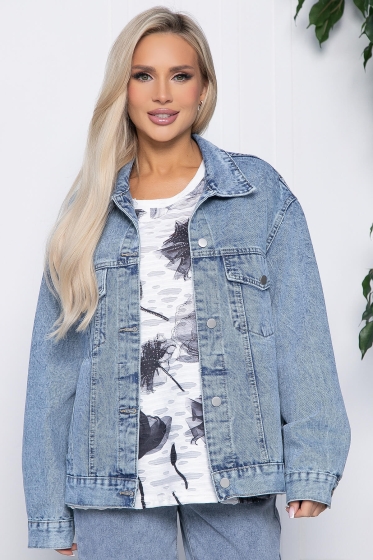 Жакет джинсовый Милана (серо-голубой) Б10748