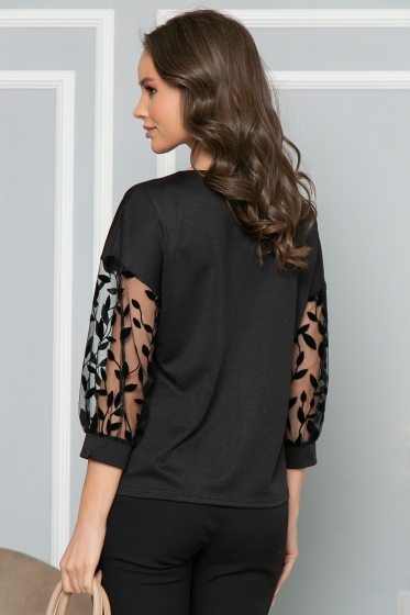 Блуза "Агнесса" (блэк) Б5115