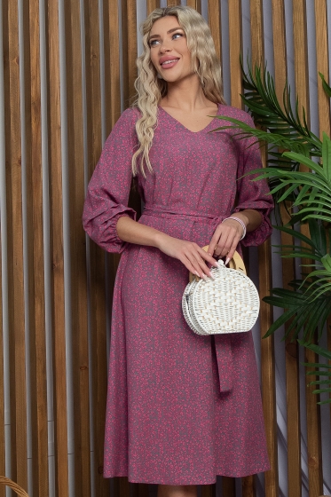 Платье Аглая (серо-розовое) П13366-4М