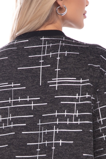 Платье "Янина" (серый меланж / серебро) П7516