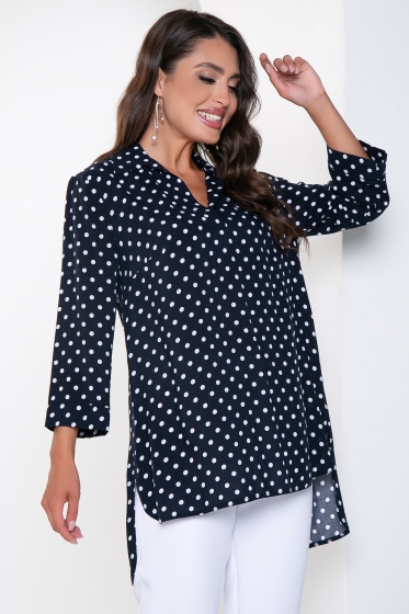 Рубашка "Классика времени" (синяя, горох) Б2476