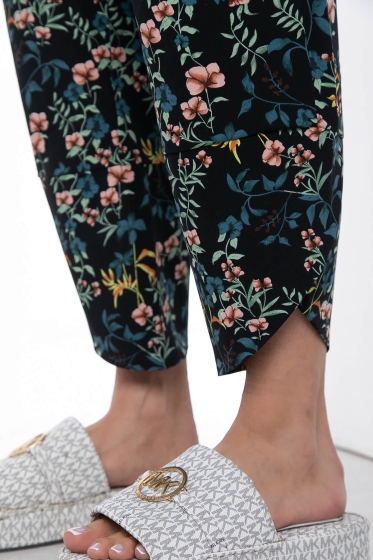 Брюки бохо черные Б10187