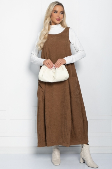 Сарафан В стиле бохо (коричневый) П10628