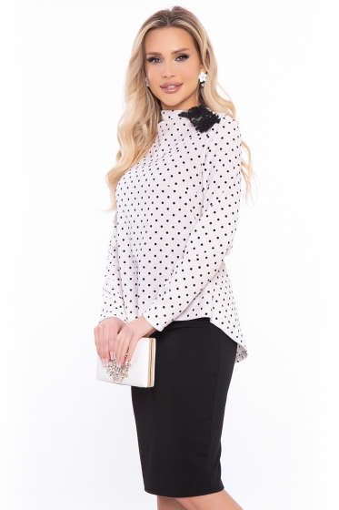 Костюм с юбкой "Классика жанра" (горох) К3049