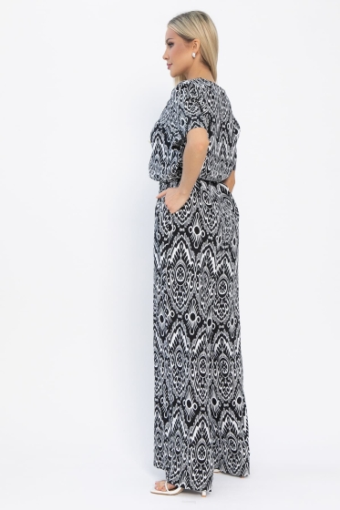 Комбинезон Леон (черно-белый) К10328