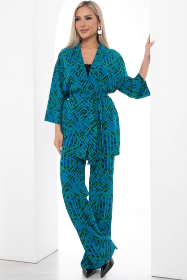 Костюм "Зарина" (сине-зеленый) К9005