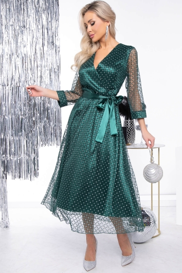 Платье "Северное сияние" (грин) П7938