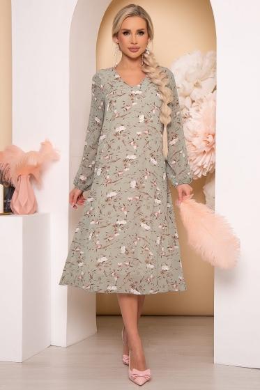 Платье "Волшебная история" (олива) П3830
