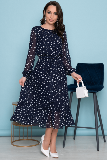 Платье "Флора" (блю) П3856