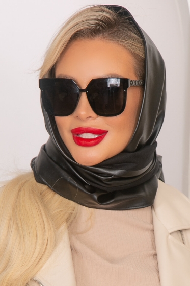 Косынка из экокожи (блэк) КЭ1