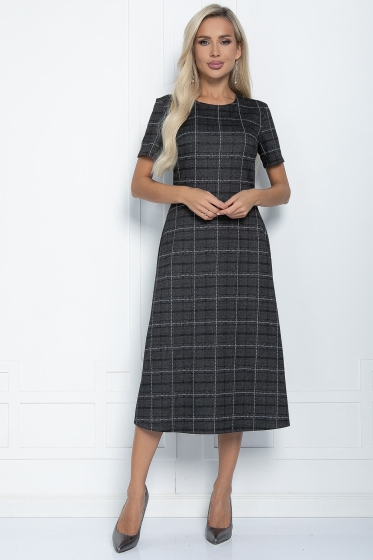 Платье Кокетливая (серое) П11279