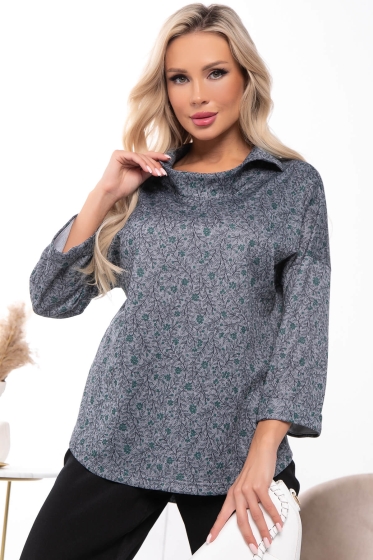 Блуза "Казимира" (серая/меланж) Б7506