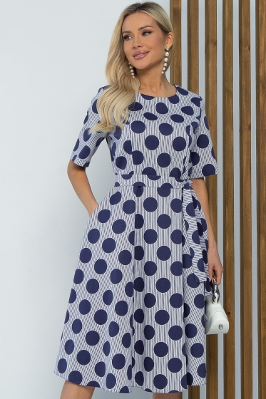 Платье Стиляги (голубое) П13418-16М