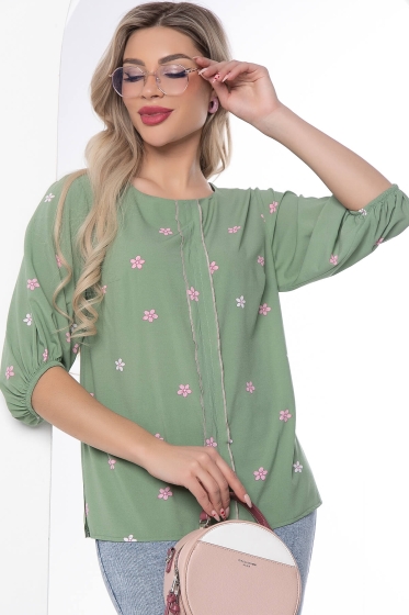Блуза "Лилиан" (олива) Б8844