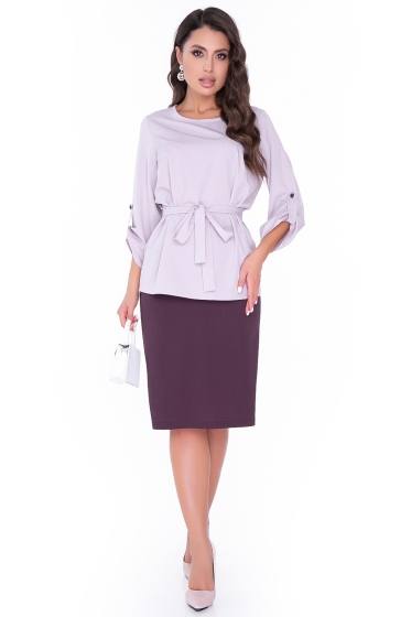 Костюм "Стиль жизни" (розовая пудра, бордо) К2619