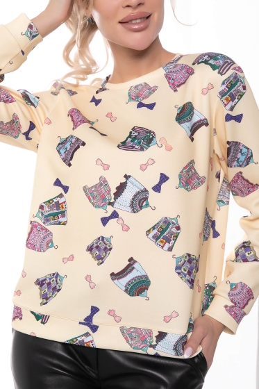 Свитшот "Модница" (лимонный пудинг) Б7959