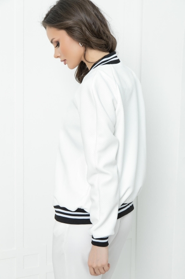 Бомбер из экокожи (вайт) Б5168