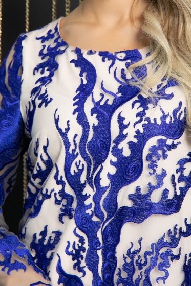 Платье Блестящий выход (синее) П11904