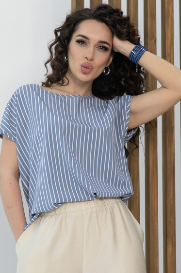 Блуза Покоряя сердца (джинс) Б13540-1М