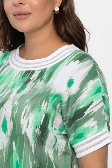 Блуза Лаванда (зеленая) Б13865-1М