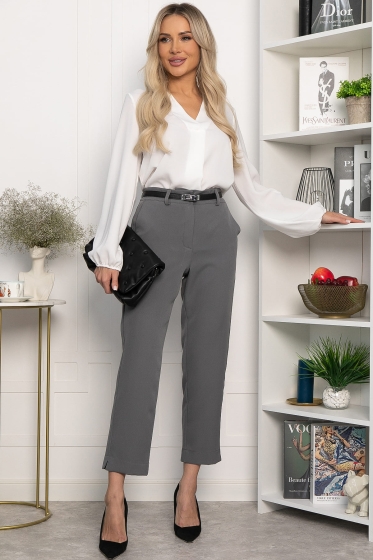 Брюки укороченные Энни (серые) Б14285-10М