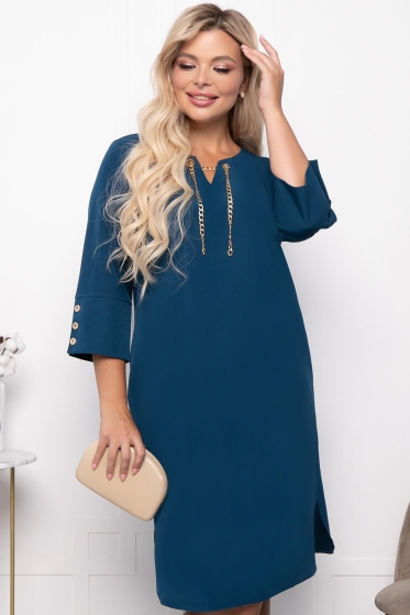 Платье "Кармит" П7286 (морская волна)