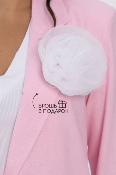 Пиджак льняной Мэрлин (розовый) Б13960-7М