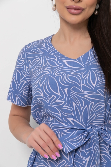 Платье "Малика" (блю энд вайт) П5976