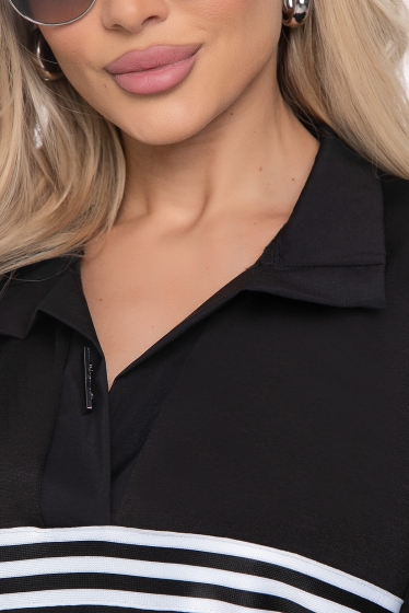 Платье "Спорт шик" (черное) П8515