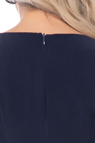 Платье футляр "Голливуд" (темно-синее) П8096