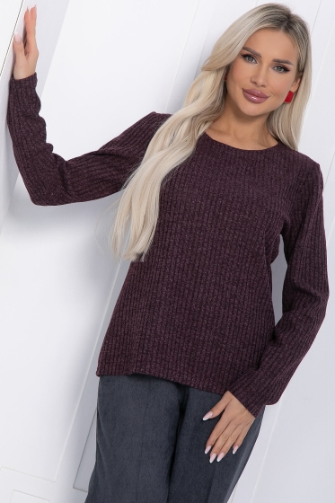 Лонгслив Маиза (пыльно-фиолетовый) Б12257-4