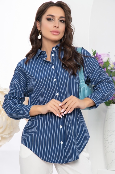 Рубашка "Оксана" (синяя) Б5240