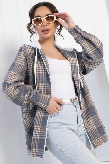 Рубашка Руслана (бежево-коричневая) Б12916-44М