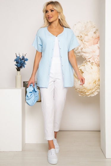 Блуза "Ферентина" (голубая) Б3854