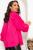 Рубашка с объёмными рукавами "Эльза" (фуксия) Б4326 Рубашка с объёмными рукавами "Эльза" (фуксия) Б4326