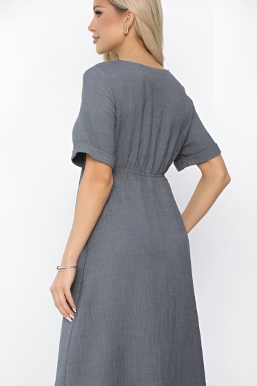 Платье Майя (серое) П13672-3М