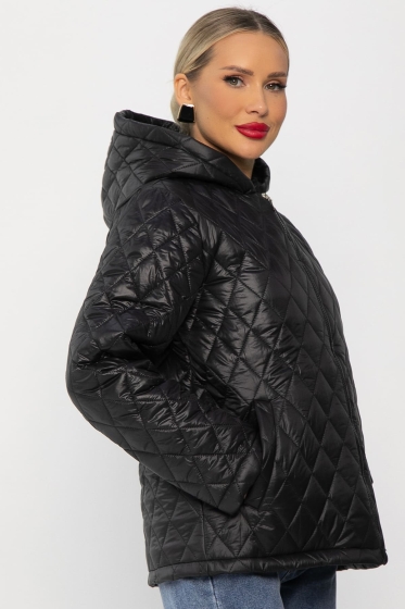 Куртка демисезонная стеганая (черная) Б14249-25М