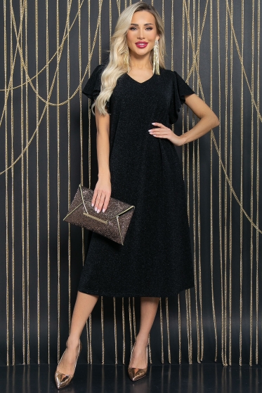 Платье Мелодия любви (мерцающий черный) П11771