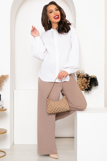 Рубашка с объёмными рукавами "Эльза" (вайт) Б4325