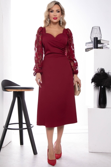 Платье Ночь нежна (бордовое) П11551